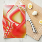 Liefde en Goud Abstract 3D Rainbowart Theedoek (Quarter Fold)