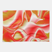 Liefde en Goud Abstract 3D Rainbowart Theedoek (Horizontaal)