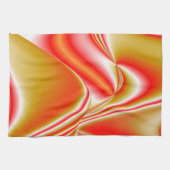 Liefde en Goud Abstract 3D Rainbowart Theedoek (Horizontaal)