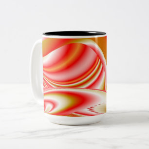 Liefde en Goud Abstract 3D Rainbowart Tweekleurige Koffiemok