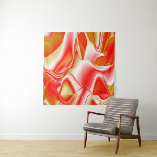 Liefde en Goud Abstract 3D Rainbowart Wandkleed