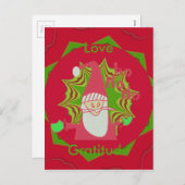 Liefde en Gratitude Santa's Hohoho! briefkaart (Voorkant / Achterkant)