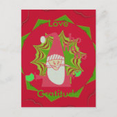 Liefde en Gratitude Santa's Hohoho! briefkaart (Voorkant)