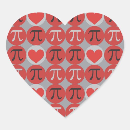 Liefde en hart ©- Cute Pi Day Gift Stickers (Voorkant)
