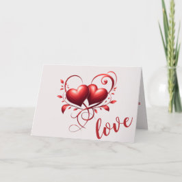 Liefde en hart feestdagen kaart