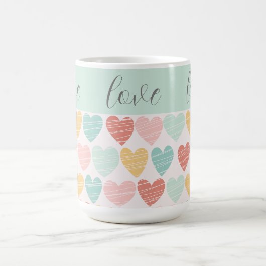 Liefde en hart Kleurrijke Mok (Center)