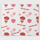 liefde en harten cadeaupapier (Vlak)