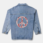 Liefde en harten Vredesteken Denim Jacket (Achterkant)