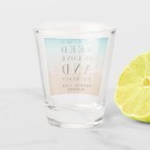 Liefde en het Beach Wedding Favor Shot Glas (Achterkant)