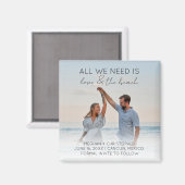 Liefde en het strand Bewaar de datumfoto Magneet (Voorkant / Achterkant)