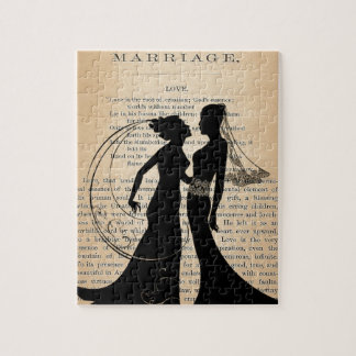 liefde en huwelijk Lesbian Wedding Longmede Legpuzzel