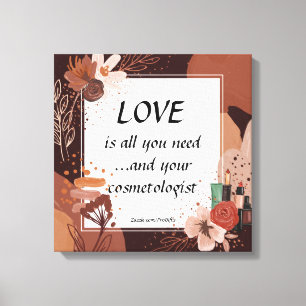 Liefde en je cosmetoloog Boho stijl Canvas Afdruk