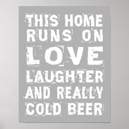 Liefde en koude bier poster