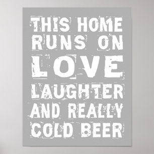 Liefde en koude bier poster