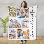 Liefde en Lachen Script Multi Photo Collage Fleece Deken