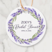 Liefde en Lavendel | Elegant bloemig Vrijgezellenf Bedankjes Labels (Achterkant)