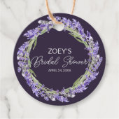 Liefde en Lavendel | Elegant bloemig Vrijgezellenf Bedankjes Labels (Voorkant)