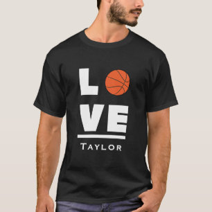 Liefde En Leef Basketbal Sport Fan Nieuwe Naam T-shirt