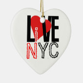 Liefde en leef in NYC Heart Ornament Black White (Rechts)