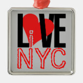 Liefde en leef in NYC Square Ornament (Voorkant)
