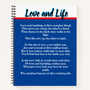 Liefde en Leven Gedicht Notitieboek