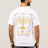 Liefde en Licht | Eenvoudige Happy Chanoeka famili T-shirt (Achterkant)