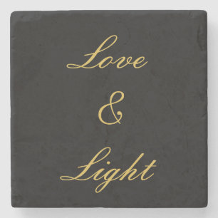 Liefde en licht stenen onderzetter