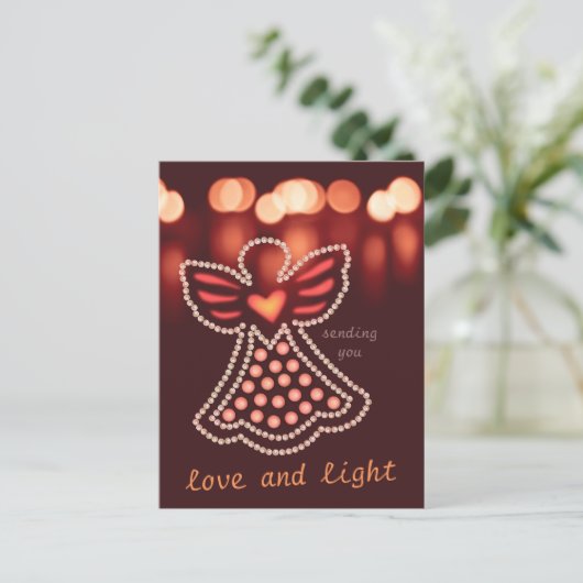 Liefde en lichte compassionate angel CC0125 Briefkaart (Staand voorkant)