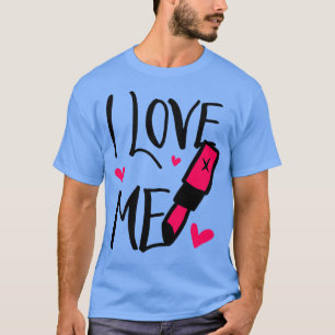 Liefde en lippenstift en harten t-shirt
