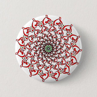 Liefde en muziek ronde button 5,7 cm