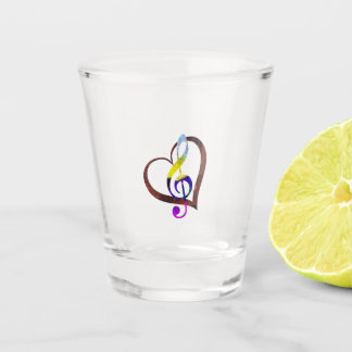 Liefde en muziek shot glas