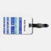 Liefde en ontspan bagagelabel (Achterkant horizontaal)