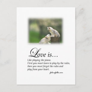 Liefde en Piano Briefkaart