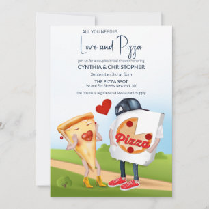 Liefde en pizza grappig kaart