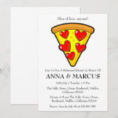 Liefde en Pizza Leuke repetitie Uitnodigingen voor (Voorkant / Achterkant)