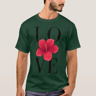 Liefde en prachtige bloem liefhebbers en koppels c t-shirt