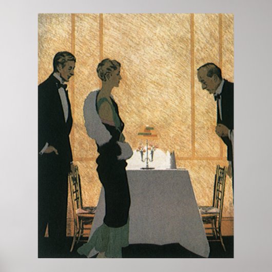 liefde en Romance, elegant avondeten Poster (Voorkant)