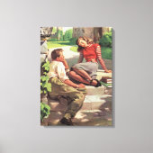 liefde en Romance, middelbare school Sweethearts Canvas Afdruk (Voorkant)