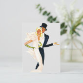  liefde en Romance, Modern Wedding Couple Briefkaart (Staand voorkant)