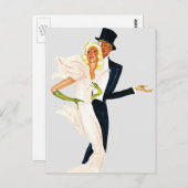  liefde en Romance, Modern Wedding Couple Briefkaart (Voorkant / Achterkant)