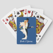  liefde en Romance, Modern Wedding Couple Pokerkaarten (Achterkant)