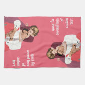 liefde en Romance, Passen getrouwd in roze Theedoek (Horizontaal)