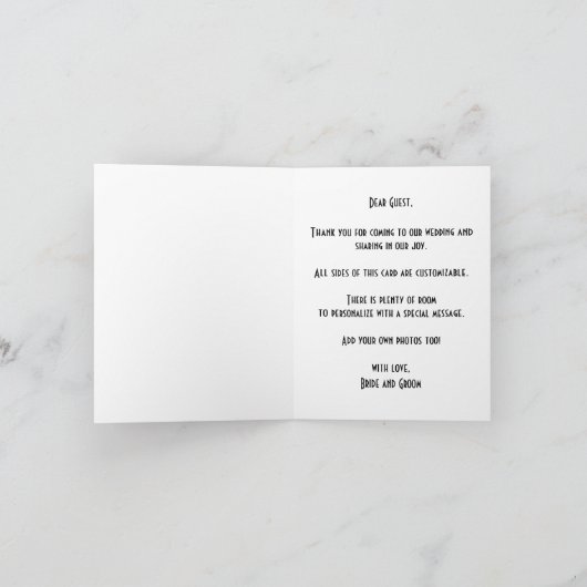 liefde en Romance Retro Hollywood Dank u Bedankkaart (Binnen)