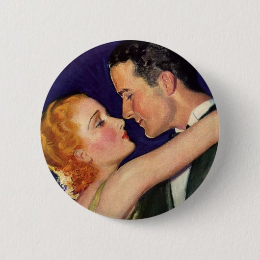 liefde en Romance, Retro Hollywood Films Ronde Button 5,7 Cm (Voorkant)