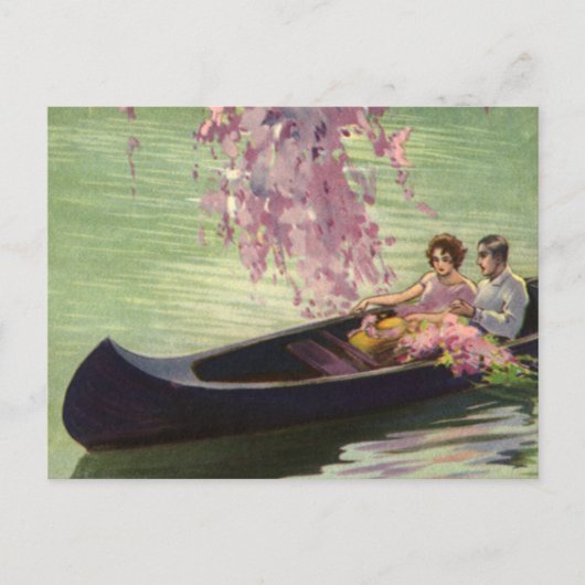  liefde en Romance, Romantic Canoe Ride Briefkaart (Voorkant)