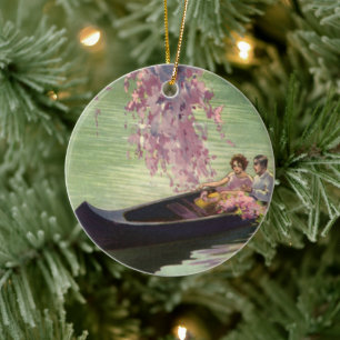  liefde en Romance, Romantic Canoe Ride Keramisch Ornament