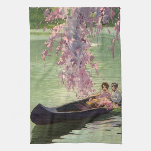  liefde en Romance, Romantic Canoe Ride Theedoek (Verticaal)