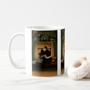 liefde en Romance, Romantic Fireplace Kiss Koffiemok