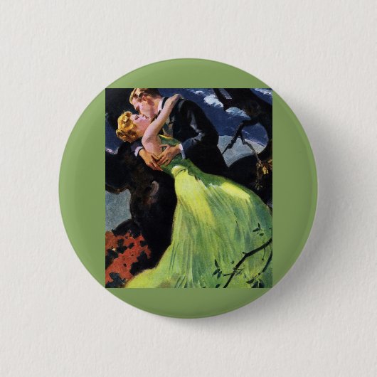  liefde en Romance, Romantic Kiss Ronde Button 5,7 Cm (Voorkant)