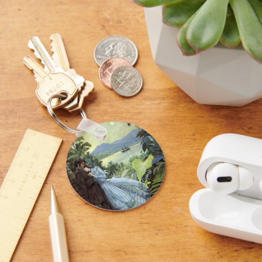 liefde en Romance, Romantisch tropisch Uitzicht Sleutelhanger (Bureau)